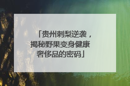 贵州刺梨逆袭，揭秘野果变身健康奢侈品的密码