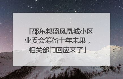 邵东邦盛凤凰城小区业委会筹备十年未果，相关部门回应来了