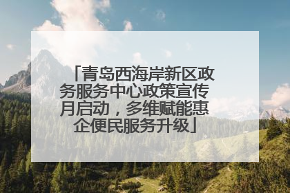 青岛西海岸新区政务服务中心政策宣传月启动，多维赋能惠企便民服务升级