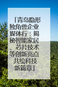 青岛隐形独角兽企业媒体行：揭秘智能家居、芯片技术等创新亮点 共绘科技新篇章