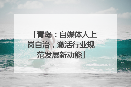 青岛：自媒体人上岗自治，激活行业规范发展新动能