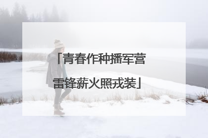 青春作种播军营 雷锋薪火照戎装