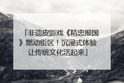 非遗皮影戏《精忠报国》燃动街区！沉浸式体验让传统文化活起来