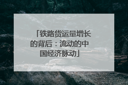 铁路货运量增长的背后：流动的中国经济脉动
