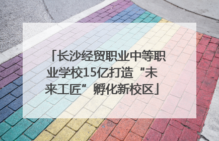长沙经贸职业中等职业学校15亿打造“未来工匠”孵化新校区