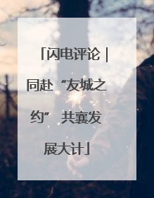 闪电评论｜同赴“友城之约” 共襄发展大计