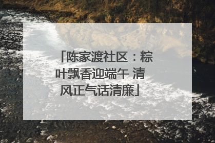 陈家渡社区：粽叶飘香迎端午 清风正气话清廉