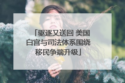 驱逐又送回 美国白宫与司法体系围绕移民争端升级