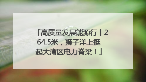 高质量发展能源行丨264.5米，狮子洋上挺起大湾区电力脊梁！