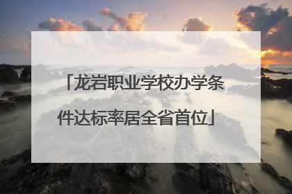 龙岩职业学校办学条件达标率居全省首位