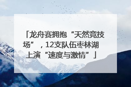 龙舟赛拥抱“天然竞技场”，12支队伍枣林湖上演“速度与激情”