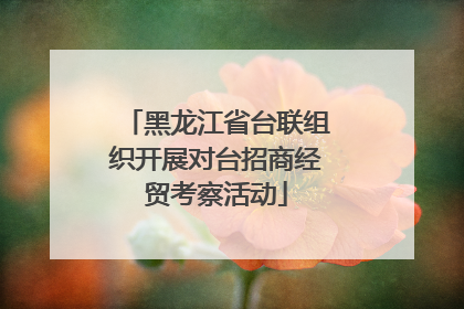 黑龙江省台联组织开展对台招商经贸考察活动