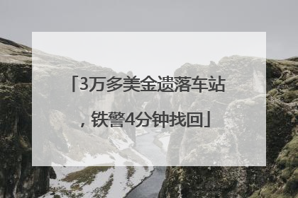 3万多美金遗落车站，铁警4分钟找回