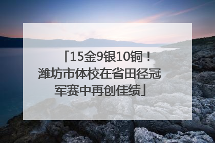 15金9银10铜！潍坊市体校在省田径冠军赛中再创佳绩
