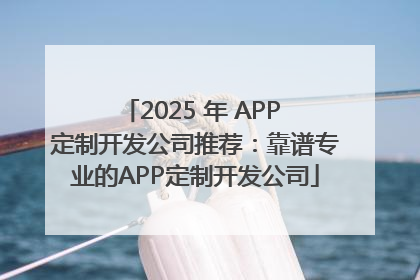 2025 年 APP 定制开发公司推荐：靠谱专业的APP定制开发公司
