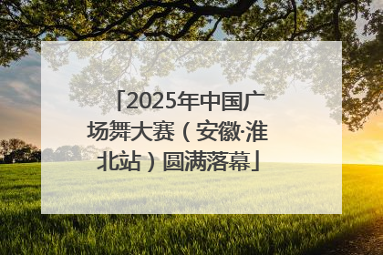 2025年中国广场舞大赛（安徽·淮北站）圆满落幕