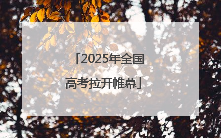 2025年全国高考拉开帷幕