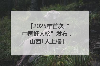 2025年首次“中国好人榜”发布，山西1人上榜