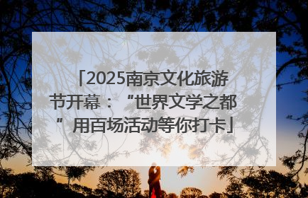 2025南京文化旅游节开幕：“世界文学之都”用百场活动等你打卡