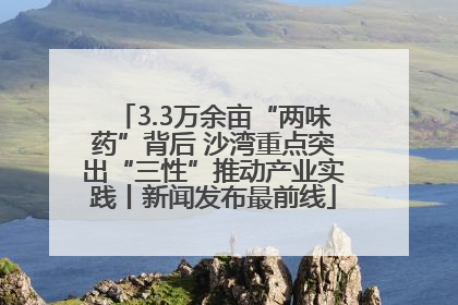 3.3万余亩“两味药”背后 沙湾重点突出“三性”推动产业实践丨新闻发布最前线