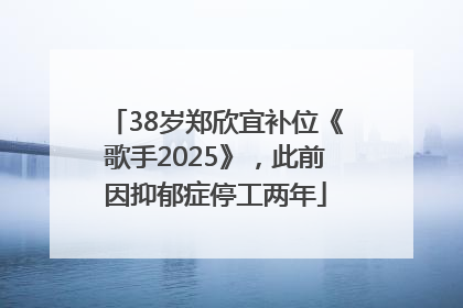 38岁郑欣宜补位《歌手2025》，此前因抑郁症停工两年
