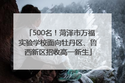 500名！菏泽市万福实验学校面向牡丹区、鲁西新区招收高一新生