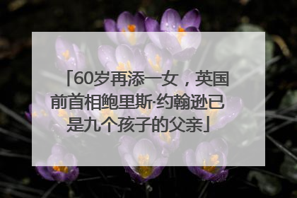 60岁再添一女，英国前首相鲍里斯·约翰逊已是九个孩子的父亲